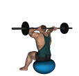 Triceps Extension - Fitness Ball Barbell